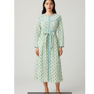 PRINTFRESH Pencil&Paper Co. Day to Nightgown Stamped Floral Organic Cotton Dress